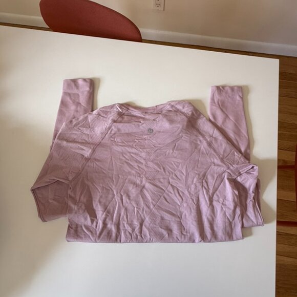 Pink Peony Lululemon Swiftly Tech Long Sleeve Shirt 2.0 HIP length - Picture 5 of 6